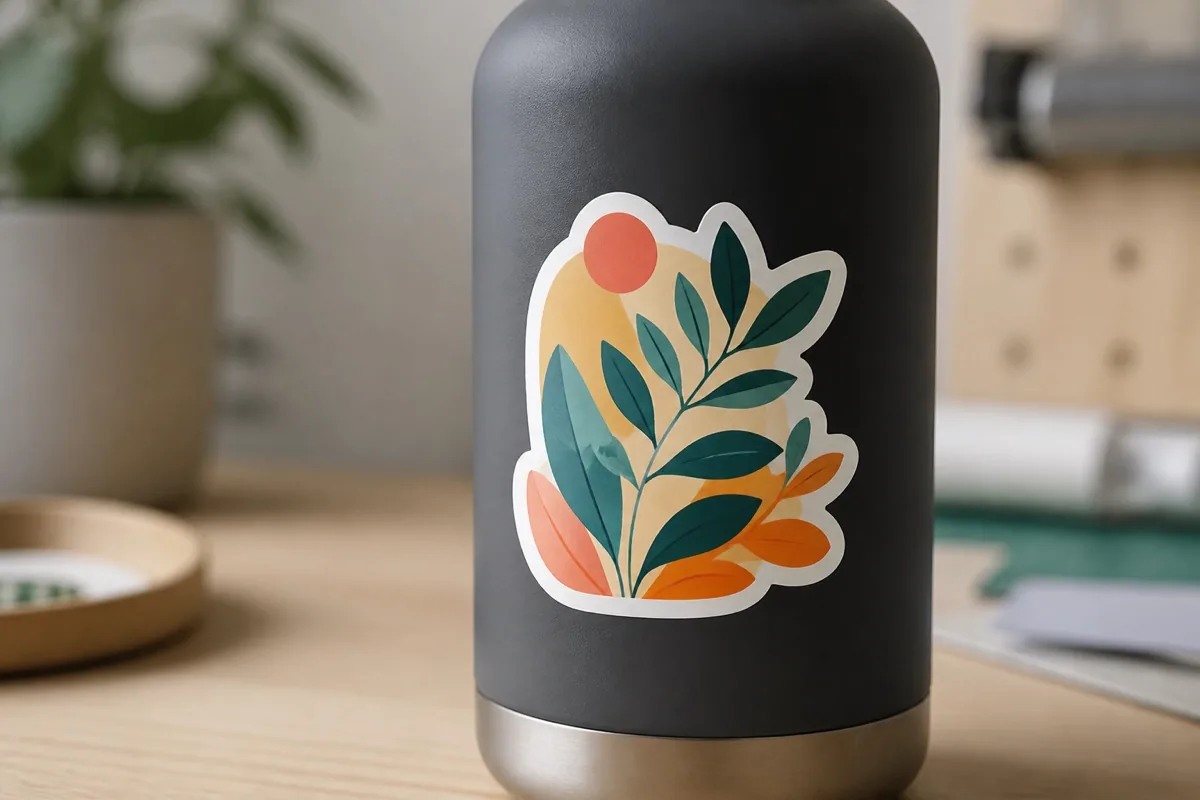 Фигурные полноцветные наклейки на белой плёнке